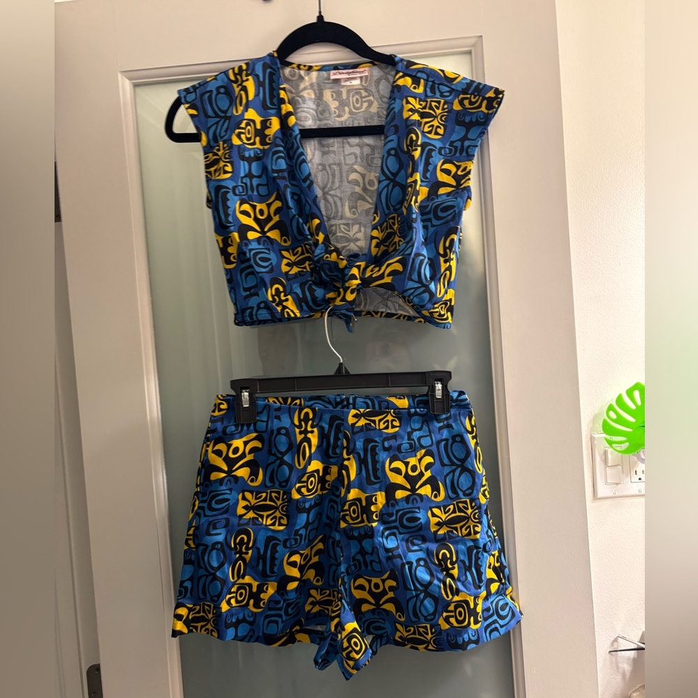 Dixiefried pinup couture tiki playsuit small